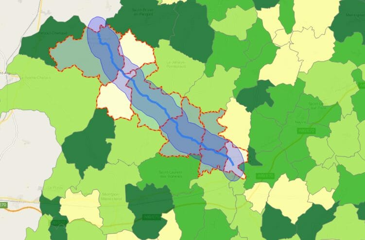 Calculer Des Zones Tampons Ou Buffers Avec Cartes Donnees Articque