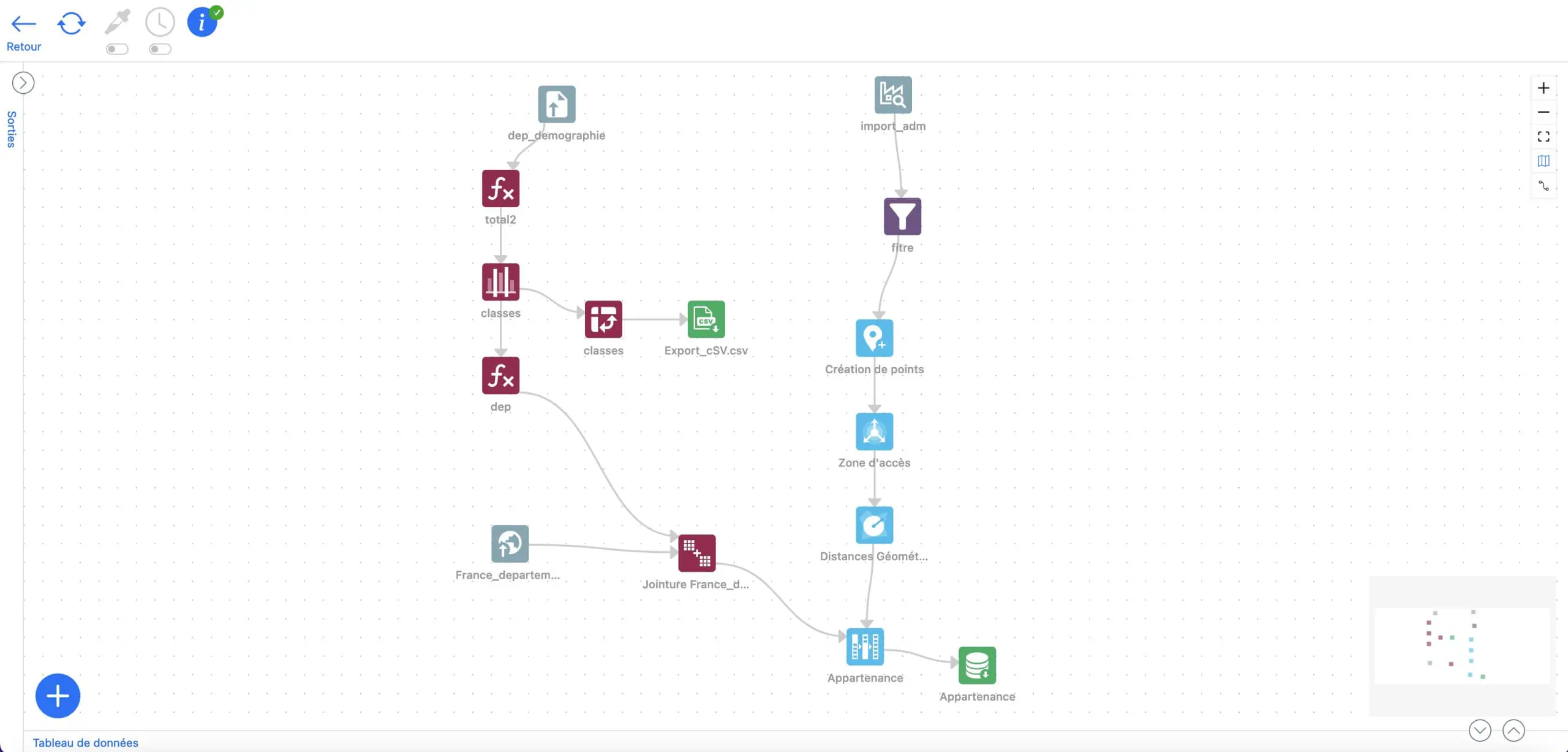 Interface DataComposer, solution de data préparation Articque by ChapsVision