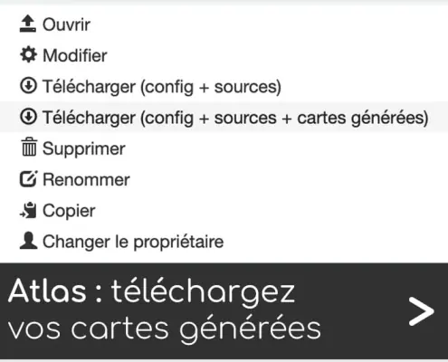 Téléchargez les cartes générées dans vos packages d'Atlas Articque by ChapsVision