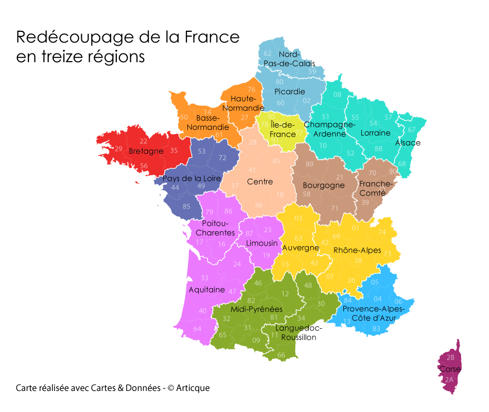 Présentation 70+ imagen carte de la france regions - fr.thptnganamst.edu.vn